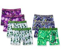 Minecraft Boys' Ultimate Gamer 7-Pack Athletic Boxer Briefs with Coolcraft Technology in Sizes 4, 6, 8 and 12 Retro Shorts, Sporty Boxer Shorts, 7 Pieces, 10 (Pack of 7), 7 Pack Athletic Boxer Shorts,