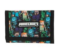 Minecraft Boys Wallet for Kids with Card Slots & Zip Coin Pocket Creeper Gamer Accessories Gaming Gift
