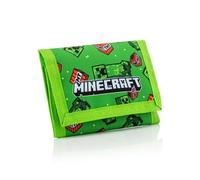 Minecraft Boys Wallet for Kids with Zip Coin Pocket Gaming Merchandise Gift for Boys