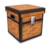 Minecraft Brown Chest Fabric Storage Bin Cube Organizer with Lid | 13 Inches