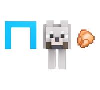 Minecraft Build Wolf Action Figure 3in & 1 Accessory Collectible Gift Mattel