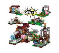 Minecraft Building Blocks 4 in 1 Creative Boys Handmade Craft Model Building Kits without box