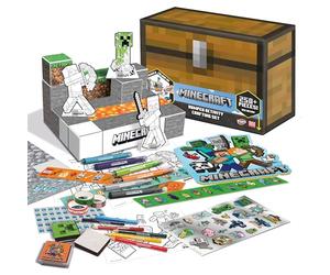 Minecraft by Bladez Toyz Kids Activity Set - Kids Arts & Crafts Sets with 250+ Pieces & Minecraft Characters - Minecraft Gifts for Boys - Stickers & Stampers for Minecraft Fun