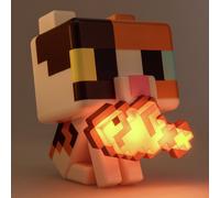 Paladone Minecraft Cat GloBuddies Light, 15cm Tap-to-On Lamp with Light-Up Fish, AA Battery Powered, Officially Licensed