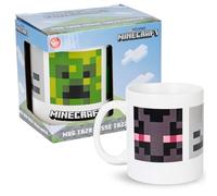 Minecraft Ceramic Mug 11oz (325ml) - Gaming Coffee Tea Cup with Pixel Design, White Ceramic Drink Mug in Gift Box, Collectible Drinkware for Home or Gaming Fans