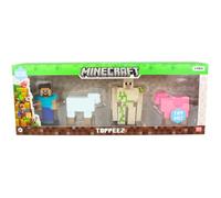 Minecraft Character Figure & Animal Toppeez - 4 Pack Set 2 - Flocked Pig