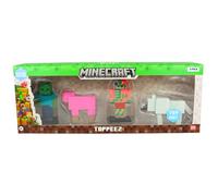 Minecraft Character Figure & Animal Toppeez - 4 Pack Set 4 - Flocked Wolf