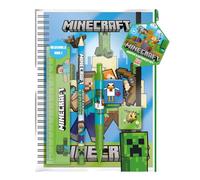 Minecraft Characters A5 Bumper Stationery Set, Official Licensed Writing & School Supplies Gift Set