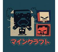 Minecraft Chibi Canvas Print Blue/orange (One Size)