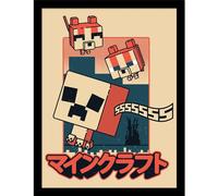 Minecraft Chibi Comic Framed Poster