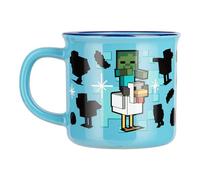 Paladone Minecraft Chicken Jockey Heat Change Mug, 350ml Ceramic, Heat-Reactive Design Reveals Iconic Scene, Officially Licensed