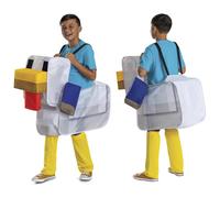 Minecraft Chicken Jockey Pop Out Ride-On, Officially Licensed by Disguise, Wearable 3D Pixelated Chicken with straps and Faux legs, One Size