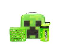 Minecraft Childrens/Kids Creeper Lunch Bag And Bottle Set