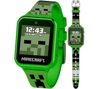 Minecraft Children's Smart Watch, Interactive Watch with LED Display with 10 Personalized Dials, Games, Camera, Alarm, Pedometer and More, Funny Technology Gift for