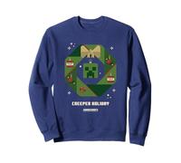 Minecraft Christmas Creeper Holiday Xmas Crown Portrait Sweatshirt