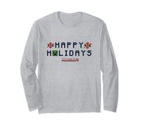 Minecraft Christmas Happy Holidays Creeper and Berries Long Sleeve T-Shirt