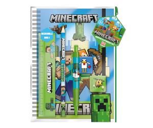 Minecraft Classic A5 Bumper Stationery Set (One Size) (Blue/Green)