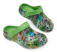 Minecraft Clogs Clogs Boys Shoe Charms Garden Shoes Slip On Ankle Strap Indoor Outdoor Beach Holiday Essentials (Green Without Charms, 13/1 UK)