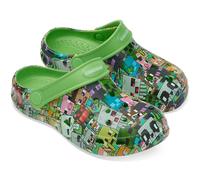 Minecraft Clogs Clogs Boys Shoe Charms Garden Shoes Slip On Ankle Strap Indoor Outdoor Beach Holiday Essentials (Green Without Charms, 11/12 UK)