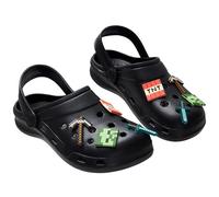 Minecraft Clogs Clogs Boys Shoe Charms Garden Shoes Slip On Ankle Strap Indoor Outdoor Beach Holiday Essentials (Black, 10/10.5 UK)