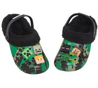 Minecraft Clogs with Removable Fur Fleece Lining + 6 Character Charms All Seasons Slippers House Shoes