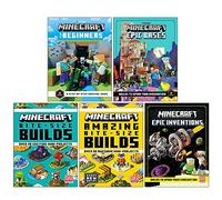 Minecraft Collection 5 Books Set By Mojang AB (Minecraft for Beginners, Epic Bases, Bite-Size Builds, Amazing Bite Size Builds, Epic Inventions)