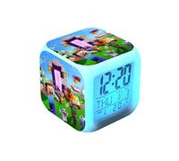 Minecraft Colorful Color Changing Alarm Clock Led Night Light #14