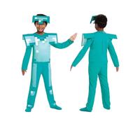 Minecraft Costume - Officially Licensed Minecraft - Diamond Armor - Costume for Children - Durable Quality Materials - Blue and White - Size M - Magic Gift - Ages 3 and Above