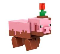 Minecraft Craft-A-Block Muddy Pig Figure Authentic Pixelated Video-Game Characters Action Toy to Create Explore and Survive Collectible Gift