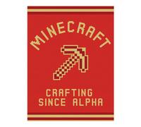 Minecraft Crafting Since Alpha Canvas Print Red/gold (80Cm X 60Cm)