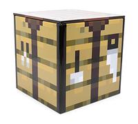 Minecraft Crafting Table Tin Storage Box Cube Organizer with Lid | 4 Inches, Brown, One Size (RBF-16732-C)