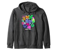 Minecraft Create Explore Survive Graffiti Style Lettering Zip Hoodie