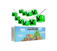 Minecraft Creeper 3D String Lights Fairy LED Decor 2 Modes Battery Operated in Green Minecraft Green