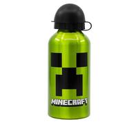 Minecraft Creeper Aluminium Bottle 400ml BPA-Free Leak-Proof Kids - Stor | Security spout and cap. Durable reusable design. Official Minecraft licensed product. Eco-friendly aluminium construction.