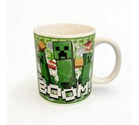 Minecraft Creeper Boom Mug 300ml Ceramic Coffee Mug - Green TNT Explosion Design, Gaming Cup for Tea & Hot Chocolate, Pixelated Gamer Gift