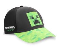 Minecraft Creeper Cap Baseball Cap Hat, black-green, 6 7/8