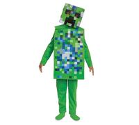 Minecraft Creeper Costume for Kids, 7-8 Years