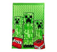 Paladone Cushion Blanket Minecraft Creeper 2-in-1, Officially Licensed Microsoft, Foldable 120x150cm