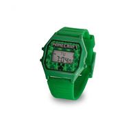 Minecraft Creeper Digital Watch Face with Green Band, Green