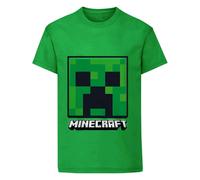 Minecraft Creeper Face T-Shirt in Green | Size: 7-8 Years Minecraft Green 7-8 Years