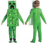 Disguise Minecraft Creeper Costume for Kids, Official Minecraft Licensed Product, Pixel Detailing, Includes Creeper Block Body and Creeper Headpiece, in sizes 7-8, 4-6, 3-4 years