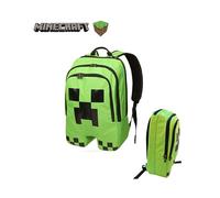 Minecraft Creeper Green Backpack - Large Capacity Oxford School Bag for Travel, Unisex Gift