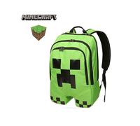 Minecraft Creeper Green Backpack - Large Capacity School Bag for Travel, Unisex Gift