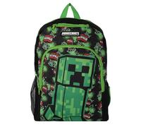 Minecraft Creeper Large Backpack, Kids Gamer Green School Rucksack