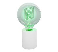 Paladone Minecraft Creeper Decorative LED Neon Bulb Lamp - E27 Glass Lightbulb, Officially Licensed Gamer Gift, Perfect for Bedrooms, Homes, Gaming Room Decor, Green