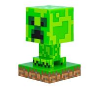Minecraft Creeper Light, 3D Lamp - Officially Licensed Night Light - 12 cm Tall, Battery Powered, Gaming Room and Bedroom Decor for Minecraft Gamers | Paladone, Green