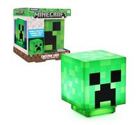 Minecraft Creeper Light with Official Creeper Sounds, Handheld Night Light & Fun Toy for Kids, Minecraft Lamp for Bedside Table