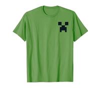Minecraft Creeper Pocket Size T-Shirt, Men, Grass Green, 3X-Large