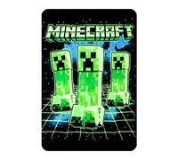 Minecraft Creeper Premium Digital Gamers Fleece Throw