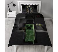 Minecraft Creeper Reversible Duvet Cover Set, Polyester-Cotton, Single